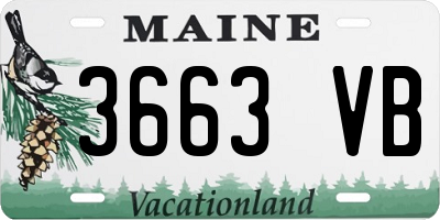 ME license plate 3663VB