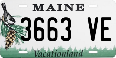 ME license plate 3663VE