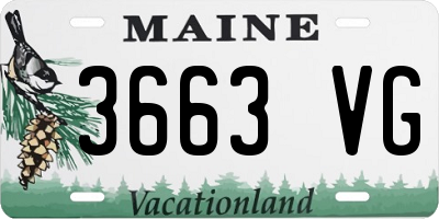 ME license plate 3663VG
