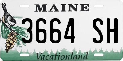 ME license plate 3664SH