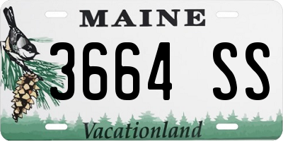 ME license plate 3664SS