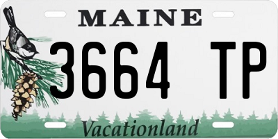 ME license plate 3664TP