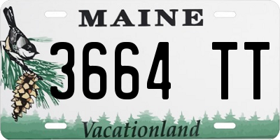 ME license plate 3664TT