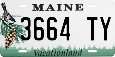 ME license plate 3664TY