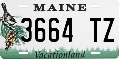 ME license plate 3664TZ
