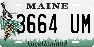 ME license plate 3664UM