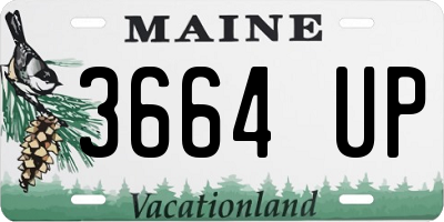 ME license plate 3664UP