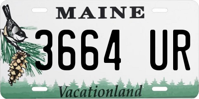 ME license plate 3664UR