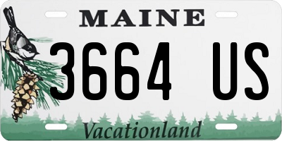 ME license plate 3664US