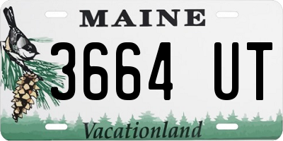 ME license plate 3664UT