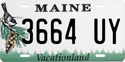 ME license plate 3664UY