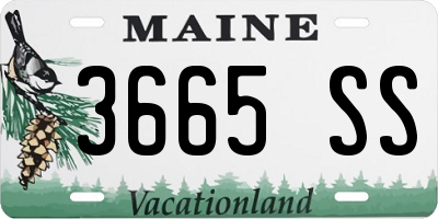 ME license plate 3665SS