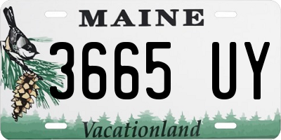 ME license plate 3665UY