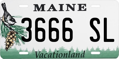 ME license plate 3666SL