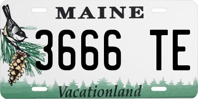 ME license plate 3666TE