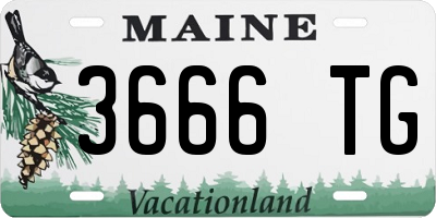 ME license plate 3666TG