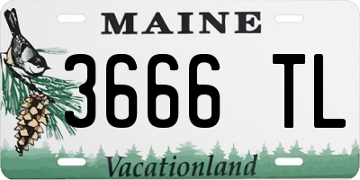 ME license plate 3666TL