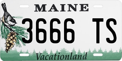 ME license plate 3666TS