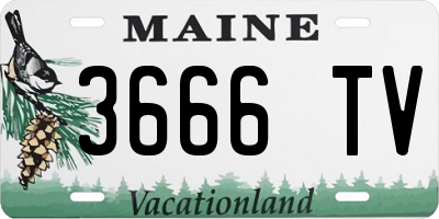 ME license plate 3666TV