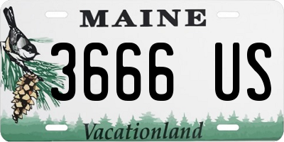 ME license plate 3666US