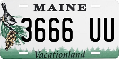 ME license plate 3666UU