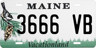 ME license plate 3666VB