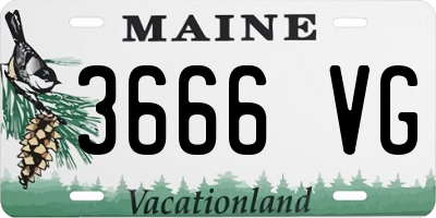 ME license plate 3666VG