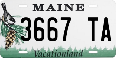 ME license plate 3667TA