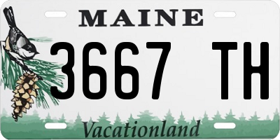 ME license plate 3667TH