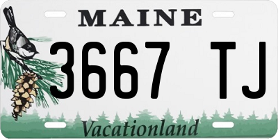 ME license plate 3667TJ
