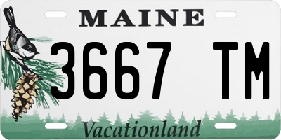 ME license plate 3667TM
