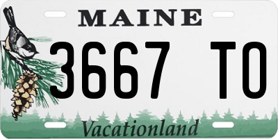 ME license plate 3667TO