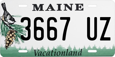 ME license plate 3667UZ