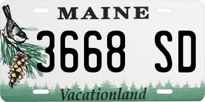 ME license plate 3668SD
