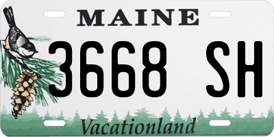 ME license plate 3668SH