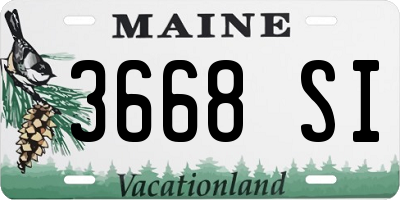 ME license plate 3668SI
