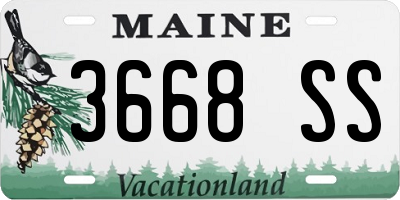 ME license plate 3668SS