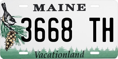 ME license plate 3668TH