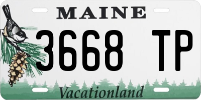 ME license plate 3668TP