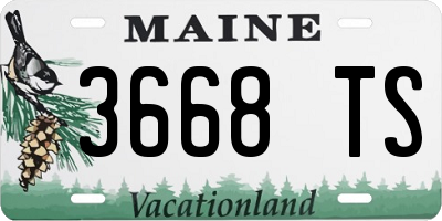 ME license plate 3668TS