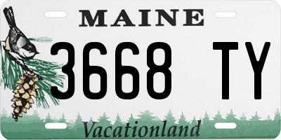 ME license plate 3668TY