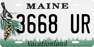 ME license plate 3668UR