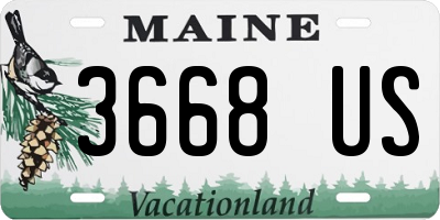 ME license plate 3668US