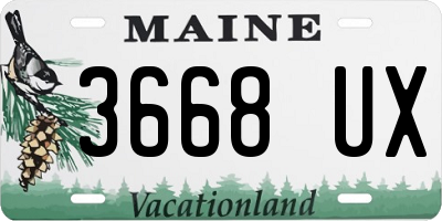 ME license plate 3668UX