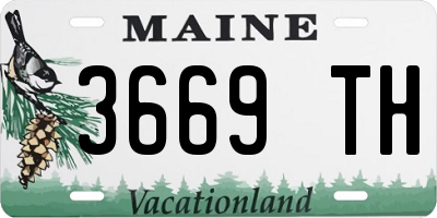 ME license plate 3669TH