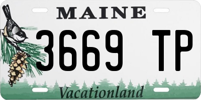 ME license plate 3669TP