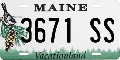 ME license plate 3671SS