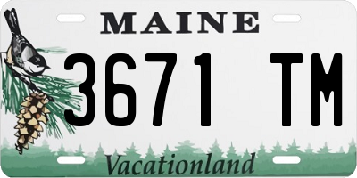 ME license plate 3671TM