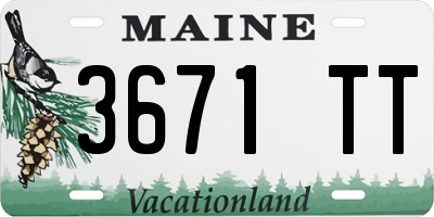 ME license plate 3671TT