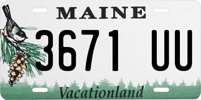 ME license plate 3671UU